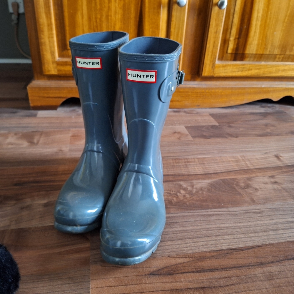 Hunter tall boots , Grey